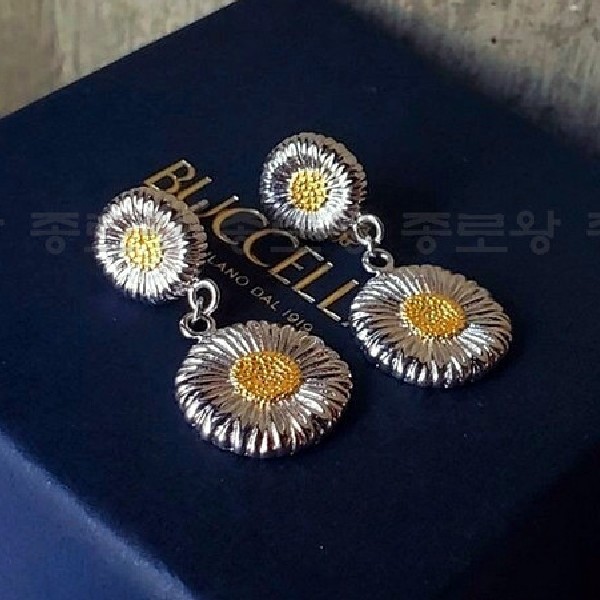 BUCCELLATI 부첼라티 데이지 더블링크 드롭 귀걸이