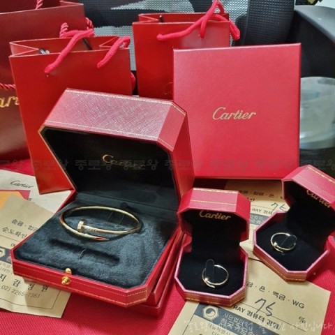 Cartier 까르띠에 저스트 앵끌루 반지 SM사이즈 18K골드