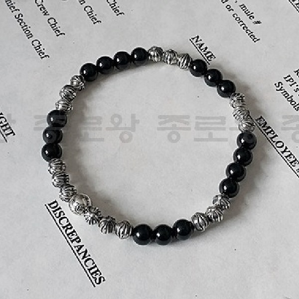 Chrome Hearts 크롬하츠 6MM 토르말린 비즈 팔찌